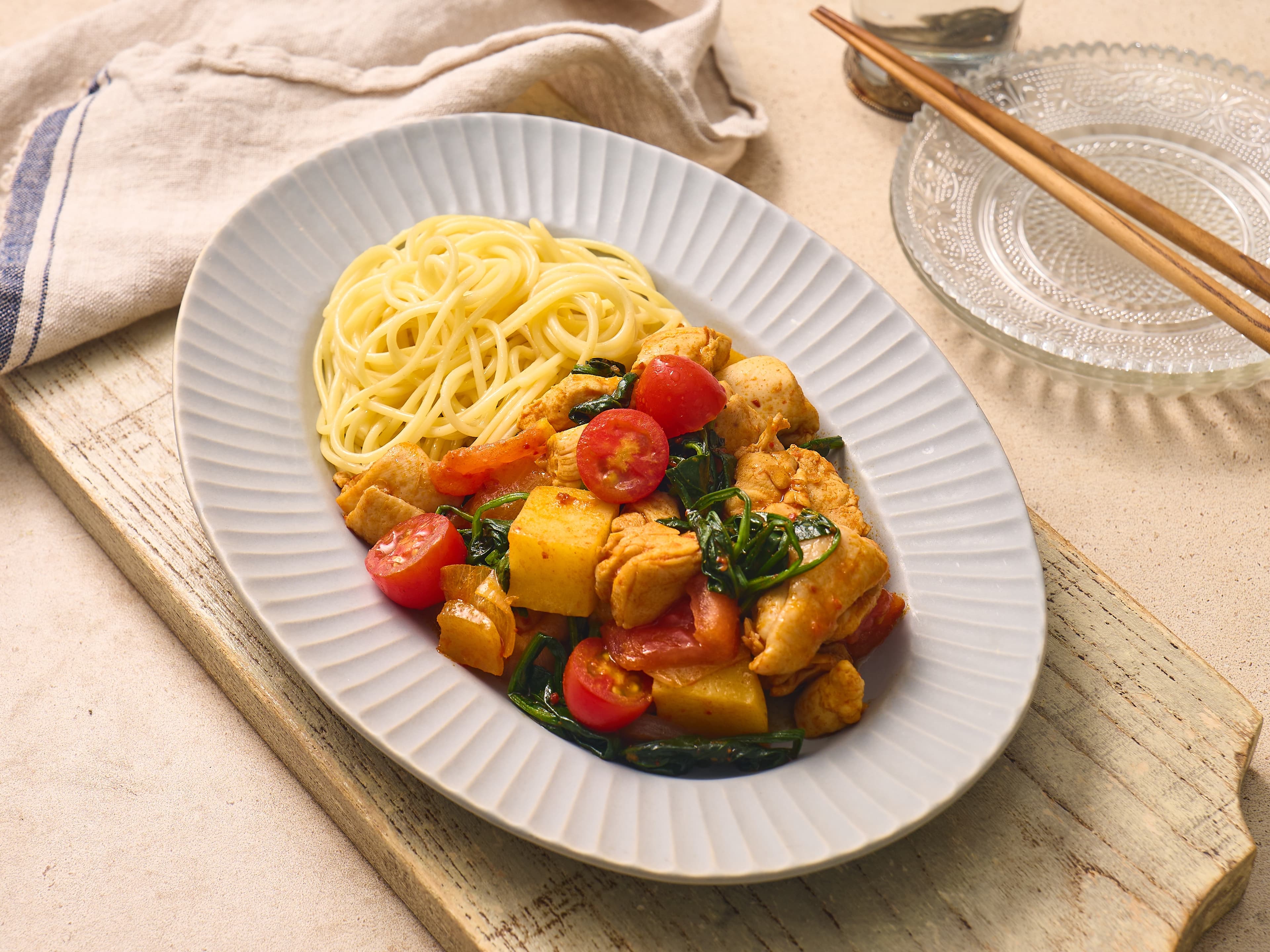 토마토시금치 닭볶음탕